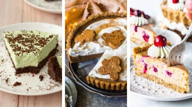 Vegan Holiday Pies for Christmas and Thanksgiving - Whether you're looking for traditional desserts like apple and pumpkin pie or exciting ones like ginger and mint, this list is for you! | Plantcake #vegan #veganrecipes #Christmas #Thanksgiving
