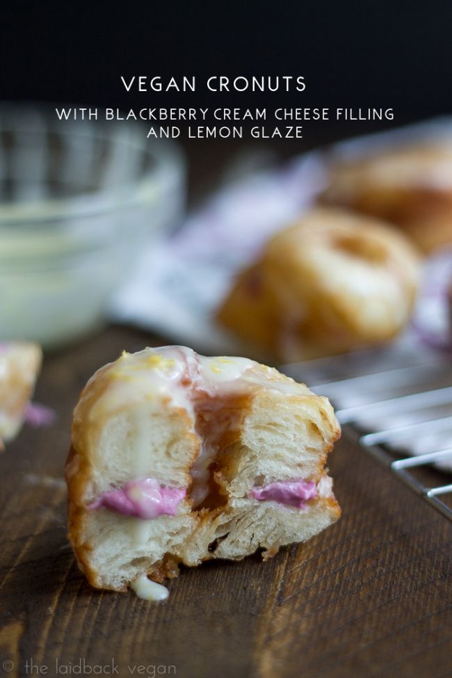 Cronuts with Blackberry Cream Cheese