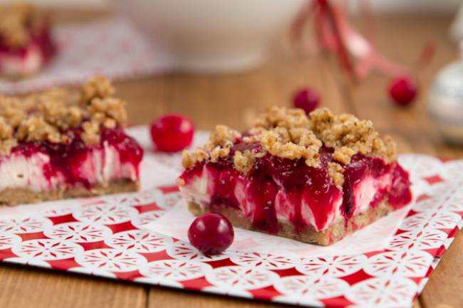 Cranberry Cheesecake Squares