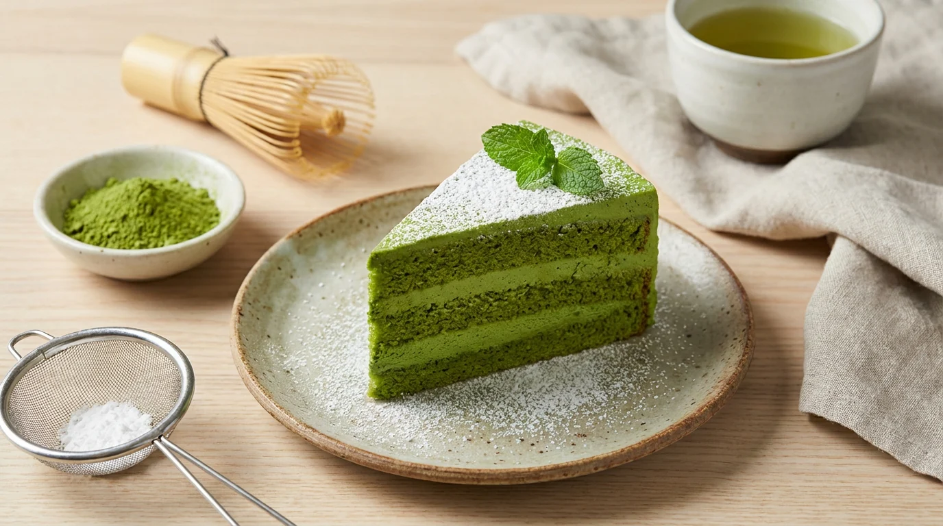 Matcha Cream Cake dengan Karakter Lembut dan Berkelas